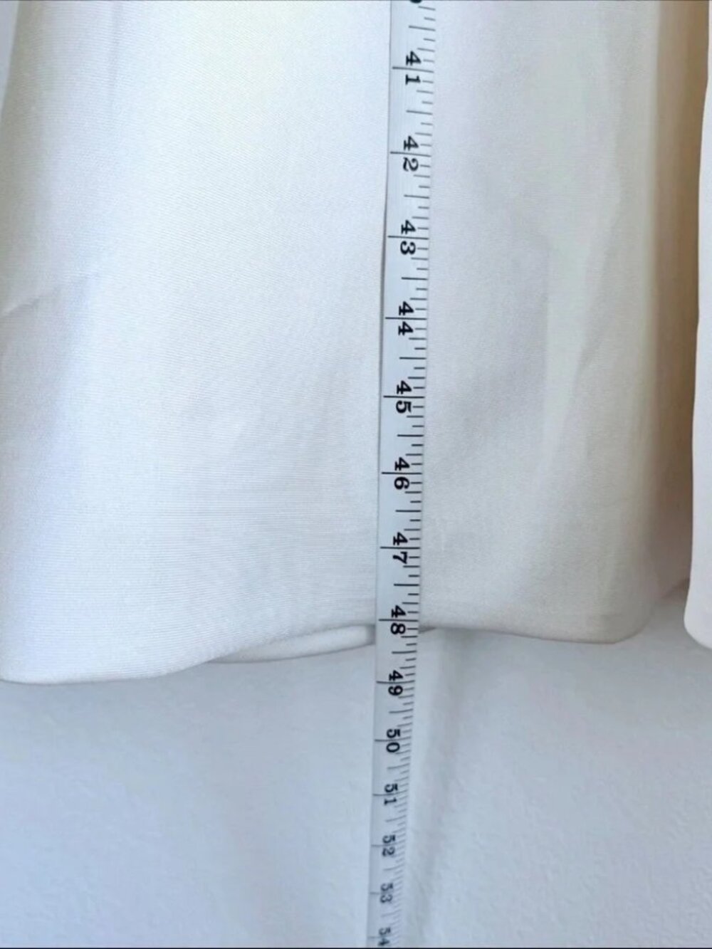 Dessy Collection Ivory Square Neck Satin Midi Dress - Size 6 - Picture 7 of 12